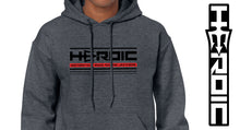 Load image into Gallery viewer, HEROIC Logo Heather Grey Hoodie Sweatshirt