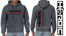 Load image into Gallery viewer, HEROIC Logo Heather Grey Hoodie Sweatshirt
