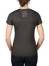 Load image into Gallery viewer, HEROIC Women's Grey & White Logo TShirt