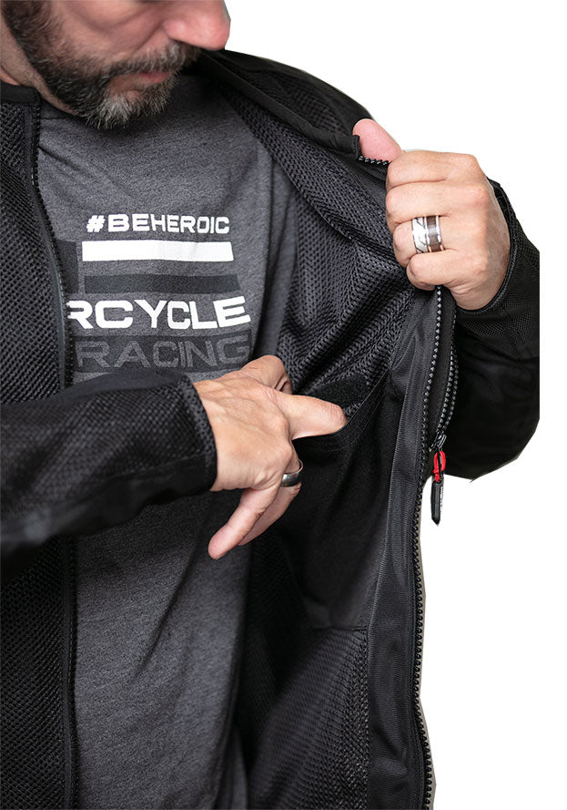 HEROIC HIFLOW Recon Motorcycle Jacket with light weight mesh and D3O ...