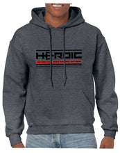 Load image into Gallery viewer, HEROIC Logo Heather Grey Hoodie Sweatshirt