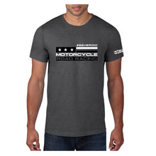 Load image into Gallery viewer, HEROIC &quot;USA Flag&quot; Motorcycle Road Racing Heather Grey White Black TShirt