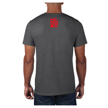 Load image into Gallery viewer, HEROIC Motorcycle Road Racing Heather Grey Red Rider TShirt