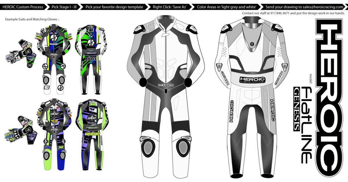 HEROIC STAGE I CUSTOM Racing leathers Heroic racing leathers